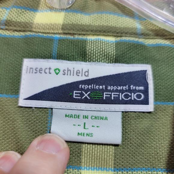 ExOfficio Button-up Shirt Mens Size Large Long Sleeve Outdoor Insect Shield. - Picture 4 of 10